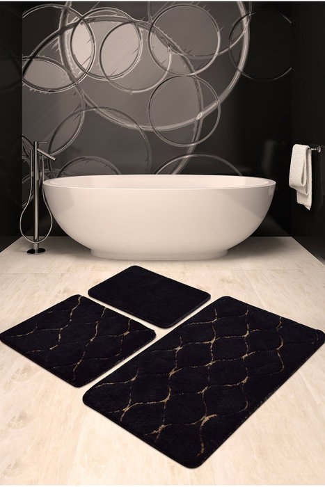 Mijölnir Infinity - Black Juego de Alfombras de Baño